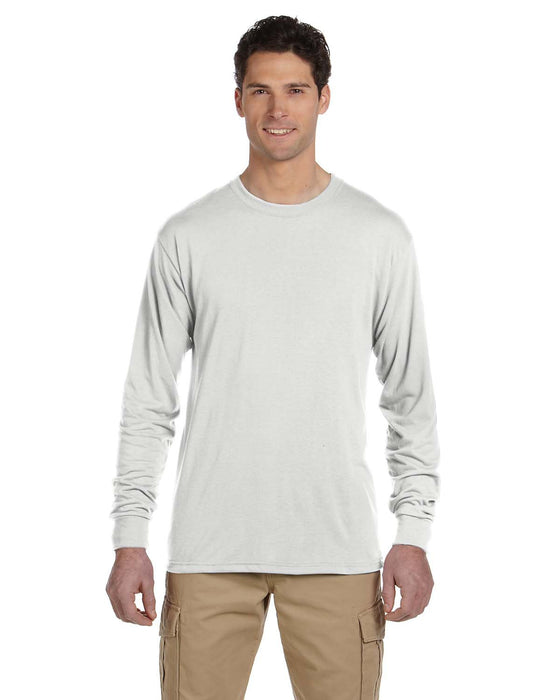 Unisex Crew Neck Long Sleeve T-Shirt - White