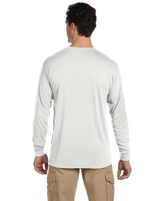 Unisex Crew Neck Long Sleeve T-Shirt - White