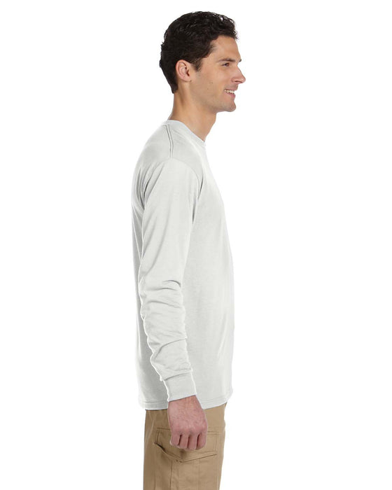 Unisex Crew Neck Long Sleeve T-Shirt - White
