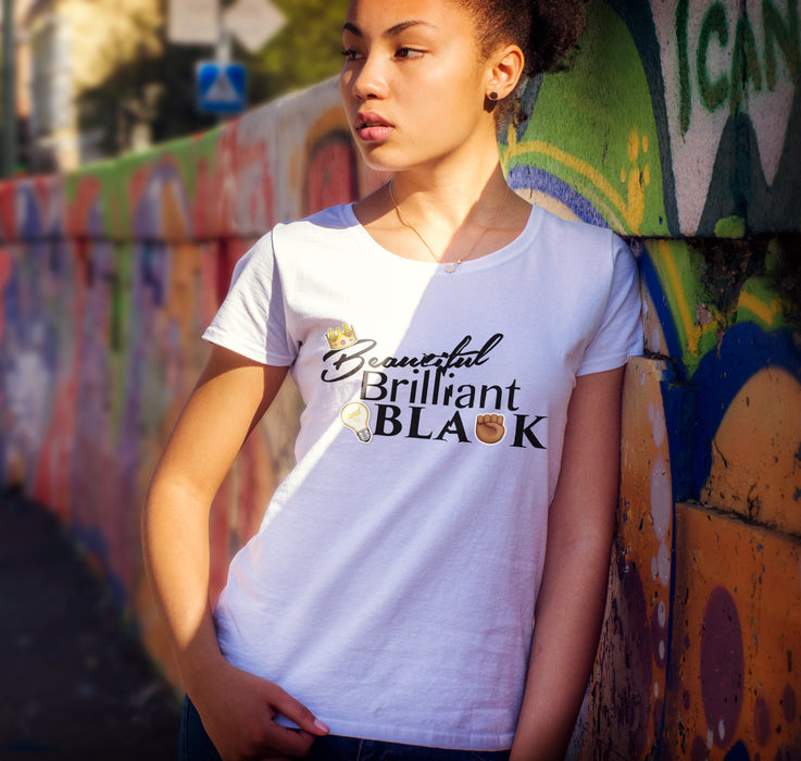 Lade Beautiful Brilliant and Black White Tee